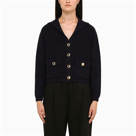 miu miu blue cardigan